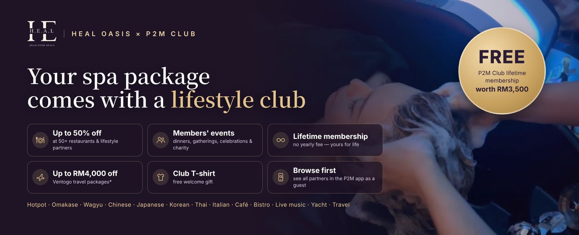 Spa credit + a free lifestyle club